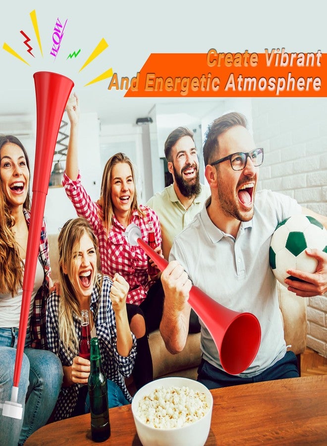 Ouffun Collapsible Stadium Horn 24 Inch Vuvuzela Plastic Trumpet Horn Blow Horn Noisemakers Loud Sound Soccer Horn Cheer Horn for Sporting Events Graduation Games School Party Supplies Favors Accessories - Image 5